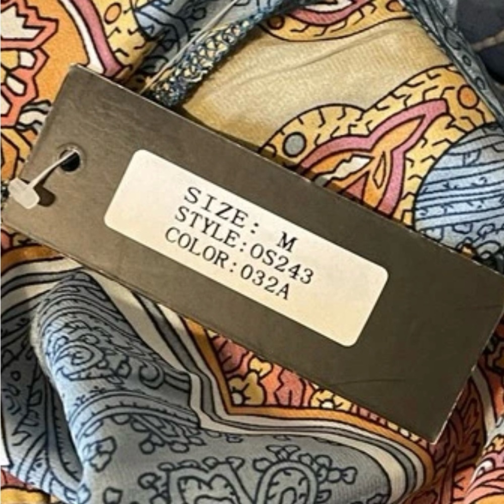 Lapis Midi Dress Boho‎ Paisley Ruffle Cottagecore Festival Silky Y2K Romantic M - Picture 9 of 11